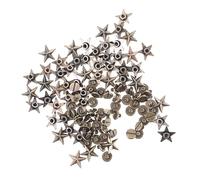 Uonlytech 50 Pezzi Borchie Punk a Forma Di Stella in Lega Per Abbigliamento Fai Da Te, Spilla Per Borse Scarpe Giacche Stile Punk Con Fissaggi, Kit Decorazioni Artigianali Per Creazioni Personalizzate