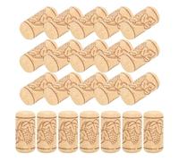Uonlytech 50 Pezzi Tappo in Sughero per Bottiglia di Vino Tappo per Vino Beige in Legno Chiusura Ermetica per Conservare Gusto e Spumante