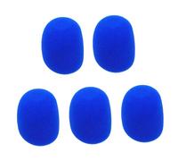 Uonlytech 5pezzi Copricuffie Microfono in Schiuma Spessa Antispray Per Microfono Portatile Protezione Antivento Leggera e Facile Da Installare Per Karaoke Conferenze e Interviste Colore Blu