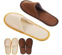 Uonlytech 6 Paia Ciabatte da Hotel Usa e Getta in Morbido Corallo Velluto Pantofole da Spa e Interno Unisex Taglia Media per Ospiti Viaggi e Centri Estetici