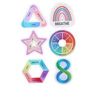 Uonlytech 6 Pezzi Adesivi Sensoriali Colorati e Testurizzati per Stickers per Scrivania per Attività e Compleanno