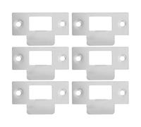 Uonlytech 6 pezzi Piastra Riscontro Serratura in Acciaio Piastra Aggiustare Sportelli Regolabile per Porte Scorrevoli e Interne Contropiastra Incontro Serratura Resistente e Facile da