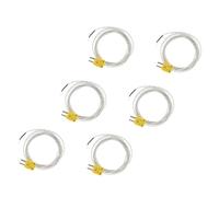 Uonlytech 6 Pezzi Sonda Termocoppia Compatibile con Tm902c e Tes1310 Tipo K Mini da 1 Metro con Rivestimento in Fibra di Vetro e Abs Rilevazione Temperatura da 50 a 400 °c