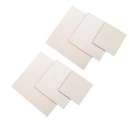 Uonlytech 6 Pezzi Wood Canvas Panel Boards Square Unfinished Wooden Painting Boards Blank Craft Sheets For Wax Art Paint Pouring DIY Drawing Lightweight And Easy Grip For Artists And