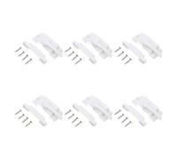 Uonlytech 6 set Serratura per Finestre Scorrevoli Blocco Mezzaluna in Bianco Chiusura Vite per Porte e Finestre Vetri Verticali e Orizzontali Sicura e Facile da Usare