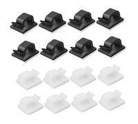 Uonlytech 60 pezzi Clip Autoadesive per Fissaggio Porta Fili Resistente e Compatto per e Auto Facili Usare e Rimuovere Residui per Organizzare Scrivania e Nascondere Fili