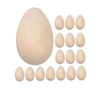 Uonlytech 60 pezzi Uova Legno Non Finite per Decorazioni Pasquali Uova Artigianali da Dipingere Resistenti e Riutilizzabili per Hobby Creativi e Decorazioni Casa