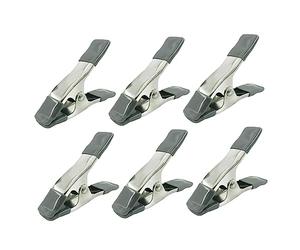 Uonlytech 6pezzi Morsetti Molla Per Fondali Clip Per Video Pz Robusti Cuscinetto Morbido Adatti Per Fotografia e Modellismo Impugnatura Ergonomica