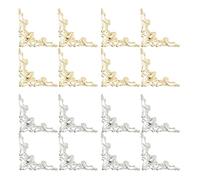 Uonlytech 80 Pezzi Angoli in Metallo per Album Fotografici e Scrapbooking, Protezioni Angolari in Ferro per Libri Vintage, Copri Angoli Decorativi per Quaderni, Diari e Album di Ritagli