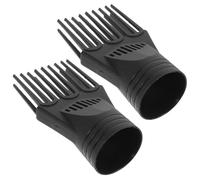Uonlytech Accessorio Pettine 2 per Asciugacapelli e Ugello Concentratore in Plastico Nero Chioma Liscio, Lucido e Styling Professionale Blow Dryer