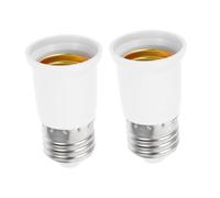 Uonlytech Adattatore Portalampada E27 65mm Estensione 2 Pezzi, Convertitore Base Lampadina Led Per Sostituzione e Ampliamento Altezza Lampade Sospese e Applique