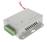 Uonlytech Alimentatore per controllo accessi in metallo per sistema di controllo accessi alle porte con ritardo regolabile 0-15S Design compatto Ingresso tensione in tutto il mondo compatibile con