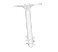 Uonlytech Ancoraggio per Ombrellone da Spiaggia in Plastico Bianco Vite Facile da Montare per Sabbia e Terreno Sciolto Protezione Contro Vento