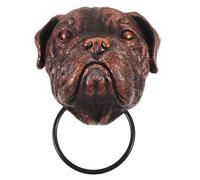 Uonlytech Anello Battente Per Porta Con Testa Di Cane Sintetica Decorazione Accento Per Ambienti Interni Ed Esterni Facile Da Installare Resistente e Duraturo Stile Vintage Per Porte e Muri