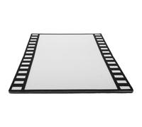 Uonlytech Bacheca in Feltro da Parete 60X40 CM Bianca Strisce Pellicola e Spilli Cornice Foto Vintage per Promemoria e Decorazione Ufficio o Aula Scolastica