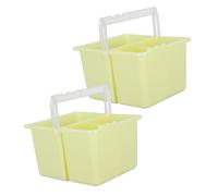 Uonlytech Bacinelle per Pennelli D'artista 2 Pezzi Gialle, Secchi di Lavaggio Portatili in Plastica Staccabili per Pittura, Adatte per Artisti, Ragazzo Ragazza e Professionisti in Studio e Atelier