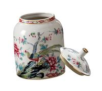 Uonlytech Barattolo da tè in Ceramica 1000ml, Contenitore Ermetico per tè Sfuso e Alimenti, Coperchio Sigillante, Design retrò Cinese per Conservazione Aromi in Cucina