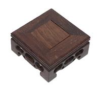Uonlytech Base in Legno Pregiato Design a Forma di Scatola Elegante, Finemente Intagliata a Mano, Supporto Versatile per Vaso di Fiori per Decorazioni da Ufficio e Casa