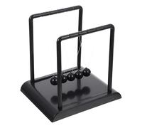 Uonlytech Bilancia Culla Newton Chic Nera Grande con Base Allargata per Decorazione Scrivania Casa e Ufficio Giocattolo Scientifico per Stress e Apprendimento Psicologico