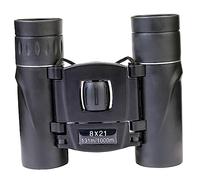 Uonlytech Binocolo Compatto 8X21 Pieghevole, Immagini Chiare, Struttura in Gomma e Metallo, per Spettacoli e Attività all'Aperto, Nero