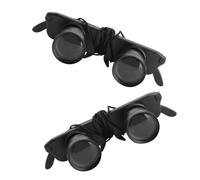 Uonlytech Binocolo Indossabile a Fascia 3x Ingrandimento, Occhiali da Spettatore Compatti Mani Libere per Teatro, Viaggi e Osservazione Natura All’aperto, Set da 2 Pezzi Colore Nero