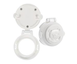 Uonlytech Blocco di Sicurezza Pulsante per Ragazzo Ragazza Copertura Protettiva Pulsanti Lavatrice Auto Resistente Design Cartoon Protezione Avvio Prevenzione Pressioni Accidentali Set 2