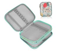 Uonlytech Borsa Porta Uncinetti Cerniera Resistente Oxford, Organizer Doppio Scomparto per Attrezzi da Maglieria, Custodia Portaoggetti Portatile per Appassionati di Uncinetto