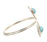 Uonlytech Bracciale Rigido da Braccio Regolabile da Donna, Fascia da Braccio in Metallo Dorato, Leggero e Confortevole per Eventi e Occasioni Speciali