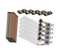 Uonlytech Breadboard Punti Modulo Alimentazione Cavi Jumper Per Principianti Esercizi Circuitali Kit Di Esperimenti Pratica Trasporto Sicuro