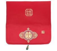 Uonlytech Busta Rossa Cinese per Matrimonio e Fidanzamento, Pacchetto di Denaro in Broccato Ampio Spazio e Motivo di Felicità, Confezione Singola per Cerimonie Tradizionali Cinesi
