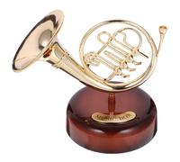 Uonlytech Carillon a Carica Manuale Scatola Melodica Vintage a Forma di Corno Tuba in ABS, Decorazione Musicale da Scrivania Meccanismo di Melodia, Regalo Decorativo per Compleanno e Casa