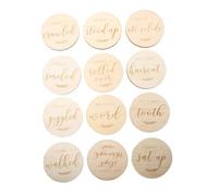 Uonlytech Carte Milestone in Legno per Ragazzo Ragazza, 12 Pezzi, Bordi Lisci, per Fotografia e Social Media, Perfette per Ricordare Ogni Mese e Annuncio Nascita Bimba