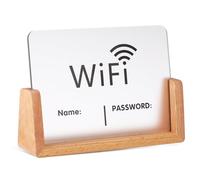 Uonlytech Cartello Wifi in Acrilico Elegante e Stabile per Tavolo, Supporto per Password Wifi che Facilita L'accesso alla Rete, per Casa e Ufficio