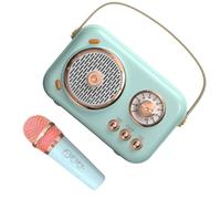 Uonlytech Cassa Portatile Wireless Verde con Microfono Capacitivo, 10w in Plastico e Metallo, Portata 15 Metri e Standby 6-7 Ore per Feste di Compleanno e Ringraziamento