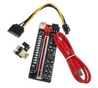 Uonlytech Cavo Riser Pci-e per Scheda Grafica Gpu Connettori 16a 6pin, Adattatore Alimentato Pcb per Mining, Soluzione Antisurriscaldamento e Problemi di Alimentazione Colore Casuale