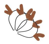 Uonlytech Cerchietto Natalizio Corna di Cervo 3 Pezzi Fascia per Chioma di Renna per Feste di Natale Accessorio Decorativo per Ragazze e Donne Materiale Sicuro e Resistente Copricapo