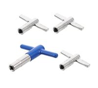 Uonlytech Chiave per Accordare Batteria a T con Manico in Gomma, Metallo Blu e Argento, Set Portatile per Palchi Professionali e Performance All'aperto