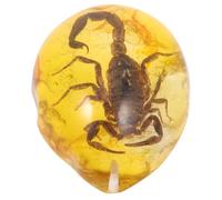 Uonlytech Ciondolo Design Unico a Goccia in Cera D'api Esemplare di Scorpione in Ambra Facile da Trasportare e Conservare, Gioiello Naturale Colore Casuale da Indossare Quotidianamente