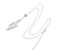 Uonlytech Collana con Corda Intrecciata Supporto per Pietra e Cristallo Gabbia Vuota in Metallo per Pendente Fai da Te Accessorio Versatile per Gioielli Artigianali