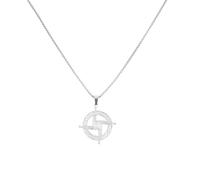 Uonlytech Collana Croce da Uomo e Donna in Argento Ciondolo Amuleto Cattolico di Santa Brigida Gioiello Religioso Leggero Finitura Liscia per Celebrazioni e Preghiere Quotidiane