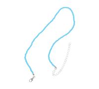 Uonlytech Collana Donna con Chicchi di Riso Colorati Blu Singolo Livello Elegante e Resistente per Feste in Spiaggia e Serate tra Amiche