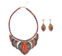 Uonlytech Collana e Orecchini Donna Pendenti Retro in Stile Bohémien Ciondolo Creativo per Abito Giornaliero Accessorio Regalo per Fidanzata Cara Famiglia