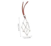 Uonlytech Collana Porta Pietra in Metallo con Gabbia Vuota per Cristalli Ciondolo Tessuto per Gioielli Te Portapietra Naturale Leggero e Versatile