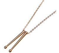 Uonlytech Collana Uomo e Donna in Acciaio al Titanio Ciondolo a Bacchetta di Tamburo, Girocollo Hip-hop Rosa Oro 50 Cm, Accessorio Decorativo per Compleanno e Abbigliamento Quotidiano