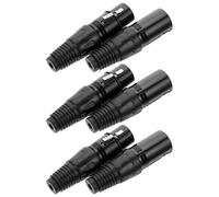 Uonlytech Connettore Xlr Microfono 3 Pin Maschio e Femmina Set da 6 Pezzi Connettore a Saldare per Audio Professionale Adattatore per Microfoni e Apparecchiature Dmx