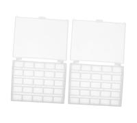 Uonlytech Contenitore per in da 2 Pezzi Organizer per Cucito 25 Slots Custodia Trasparente per Vuote Scatola per Macchina da Cucire Accessori per Lavori Artigianali