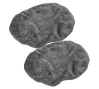 Uonlytech Copertura per Coperchio del Water in Velluto 2 Pezzi Morbida Antiscivolo Lavabile Dimensioni 35x32 Cm Adatta per Coprisedili Rotondi Allungati e Oblunghi Bagno