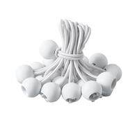 Uonlytech Corda Elastica a Sfera Bianca 10 Cm Set 50 Pezzi, Bungee Ball Resistente per Teloni, Tende e Campeggio, Fissaggio Sicuro per Carichi e Attrezzature Outdoor