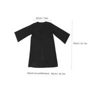 Uonlytech Costume Giudice Unisex con Parrucca Abito Gioco di Ruolo da Avvocato per Altezza Kit Ruolo Professionale per Feste e Recite