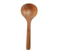 Uonlytech Cucchiaio da Cucina in Legno Massello Resistente per Zuppe con Manico lungo Utensile da Cucina Sicuro e Pratico Superficie Liscia senza Schegge Adatto come Regalo per Famiglie e